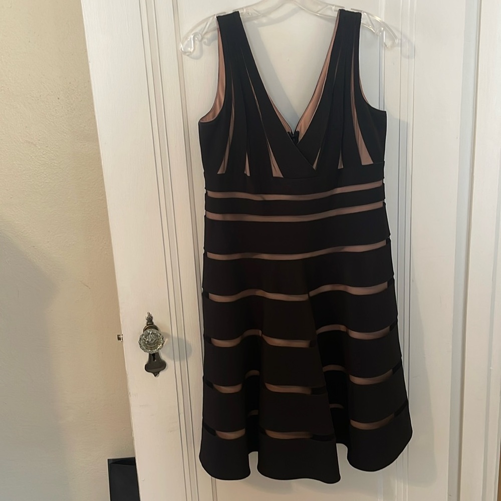 JS COLLECTIONS - Black/Nude Tank Dress - SZ. 12